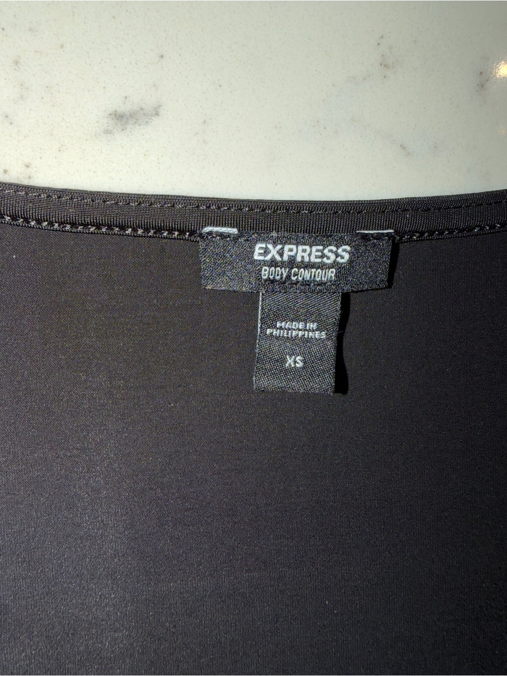 EXPRESS Body Contour Twist Front Long Sleeve Bodysuit Black - XS - Picture 4 of 5
